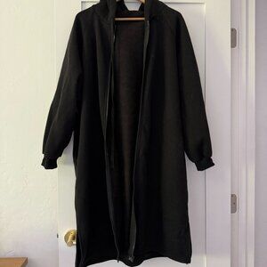 Zip up hoodie duster